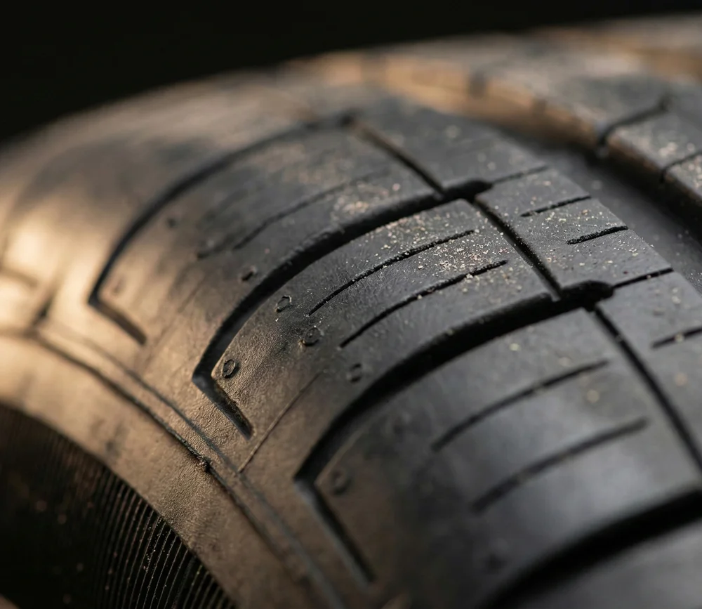 Close-up van een zomerband met ANWB zomerbandentest 2025 label